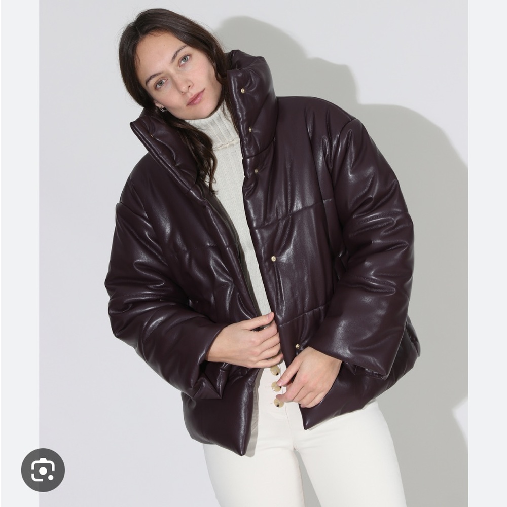 Nanushka Dark Brown Puffer Jacket